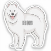 Afbeelding van Samoyed cartoon Sticker (Voorkant)