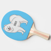 Afbeelding van Samoyed cartoon Tafeltennisbatje (Zijkant)