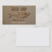 Afbeelding van Sandstone Fish Fossil Visitekaartje (Voorkant / Achterkant)
