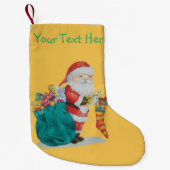 afbeelding van schattige santa klaar voor kerstmis kleine kerstsok (Voorkant)