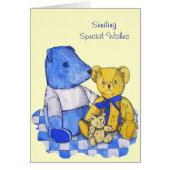 afbeelding van schattige teddies voor de verjaarda (Voorkant)