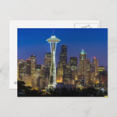 Afbeelding van Seattle Skyline in de ochtenduren. Briefkaart (Voorkant / Achterkant)