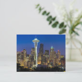 Afbeelding van Seattle Skyline in de ochtenduren. Briefkaart (Staand voorkant)