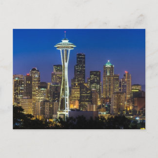 Afbeelding van Seattle Skyline in de ochtenduren. Briefkaart