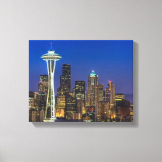 Afbeelding van Seattle Skyline in de ochtenduren. Canvas Afdruk