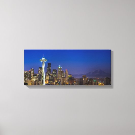Afbeelding van Seattle Skyline in de ochtenduren. Canvas Afdruk (Voorkant)