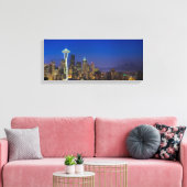 Afbeelding van Seattle Skyline in de ochtenduren. Canvas Afdruk (Insitu (Woonkamer))
