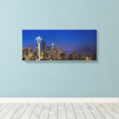 Afbeelding van Seattle Skyline in de ochtenduren. Canvas Afdruk (Insitu (Houten vloer))