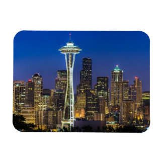 Afbeelding van Seattle Skyline in de ochtenduren. Magneet