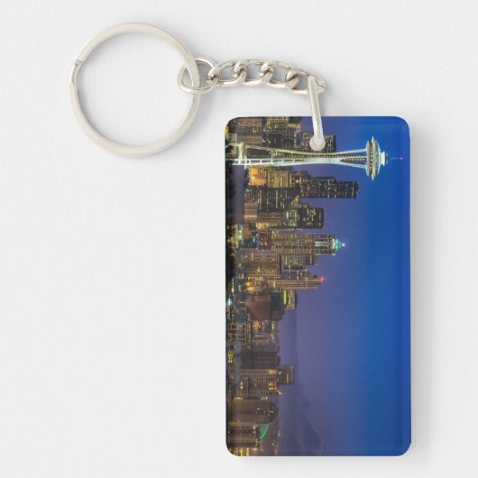 Afbeelding van Seattle Skyline in de ochtenduren. Sleutelhanger (Voorkant)