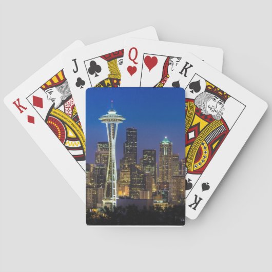Afbeelding van Seattle Skyline in de ochtenduren. Speelkaarten (Achterkant)