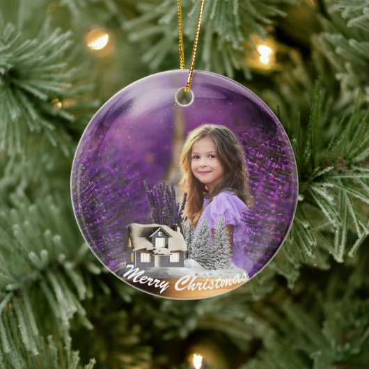 afbeelding van sneeuwbalglas keramisch ornament (Boom)