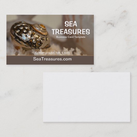 Afbeelding van Starfish en Seashells Visitekaartje (Voorkant / Achterkant)