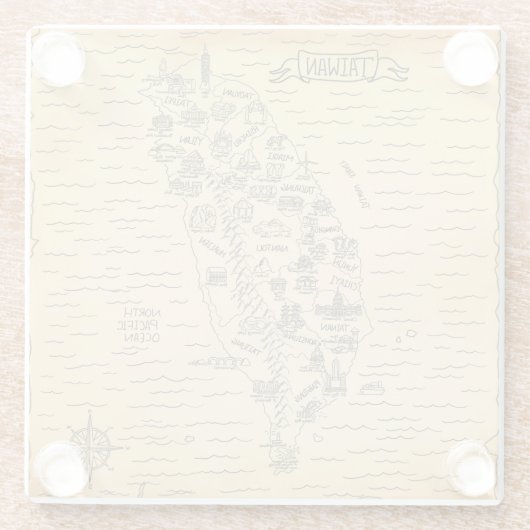  afbeelding van Taiwan Glass Onderzetter Glazen Onderzetter (Achterkant)