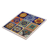 Afbeelding van Talavera-tegel op 6 x 6 keramische  Tegeltje (Zijkant)