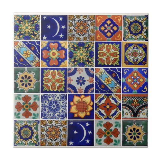 Afbeelding van Talavera-tegel op kleine keramische Tegeltje (Voorkant)