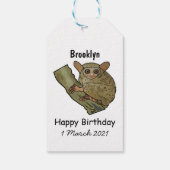 Afbeelding van Tarsier cartoon Cadeaulabel (Achterkant)