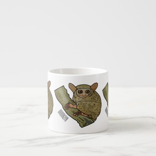 Afbeelding van Tarsier cartoon Espresso Kop (Voorkant)