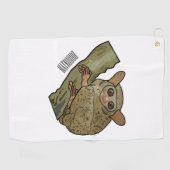 Afbeelding van Tarsier cartoon Golfhanddoek (Horizontaal)