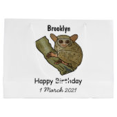 Afbeelding van Tarsier cartoon Groot Cadeauzakje (Achterkant)