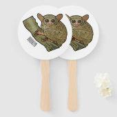 Afbeelding van Tarsier cartoon Handwaaier (Voorkant en achterkant)