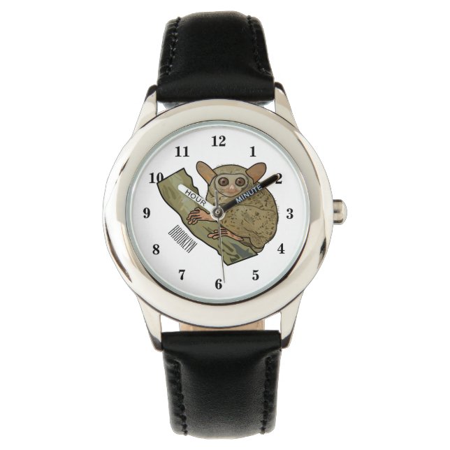 Afbeelding van Tarsier cartoon Horloge (Voorkant)