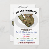 Afbeelding van Tarsier cartoon Kaart (Voorkant / Achterkant)