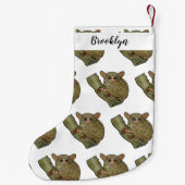 Afbeelding van Tarsier cartoon Kleine Kerstsok (Achterkant)