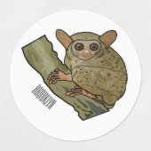 Afbeelding van Tarsier cartoon Labels (Design 1)