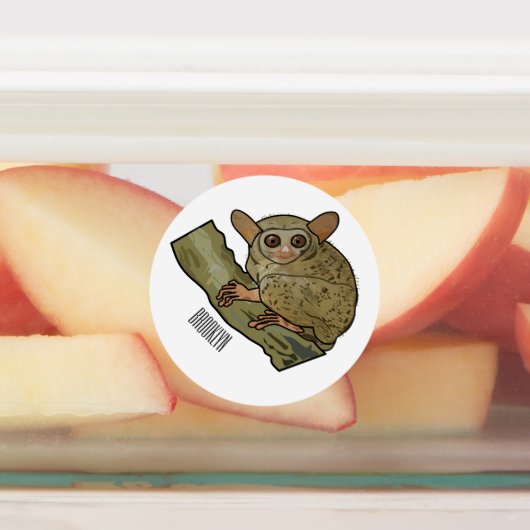 Afbeelding van Tarsier cartoon Labels (Aangebracht)