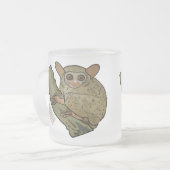 Afbeelding van Tarsier cartoon Matglas Koffiemok (Voorkant links)