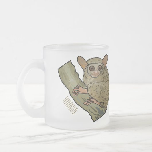 Afbeelding van Tarsier cartoon Matglas Koffiemok (Links)