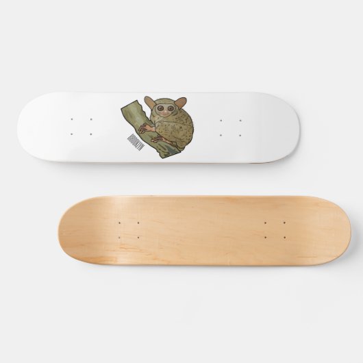 Afbeelding van Tarsier cartoon Persoonlijk Skateboard (Horizontaal)
