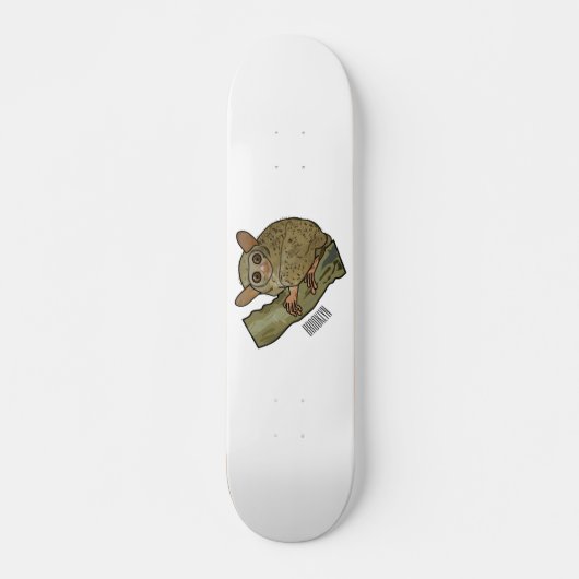 Afbeelding van Tarsier cartoon Persoonlijk Skateboard (Voorkant)