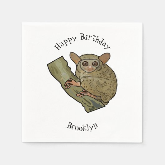 Afbeelding van Tarsier cartoon Servet (Voorkant)