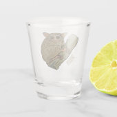 Afbeelding van Tarsier cartoon Shot Glas (Achterkant)
