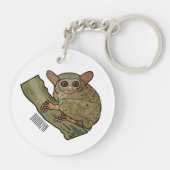 Afbeelding van Tarsier cartoon Sleutelhanger (Achterkant)