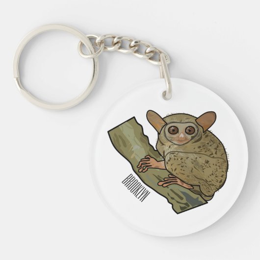 Afbeelding van Tarsier cartoon Sleutelhanger (Voorkant)