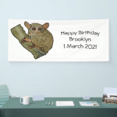 Afbeelding van Tarsier cartoon Spandoek (Beurs)