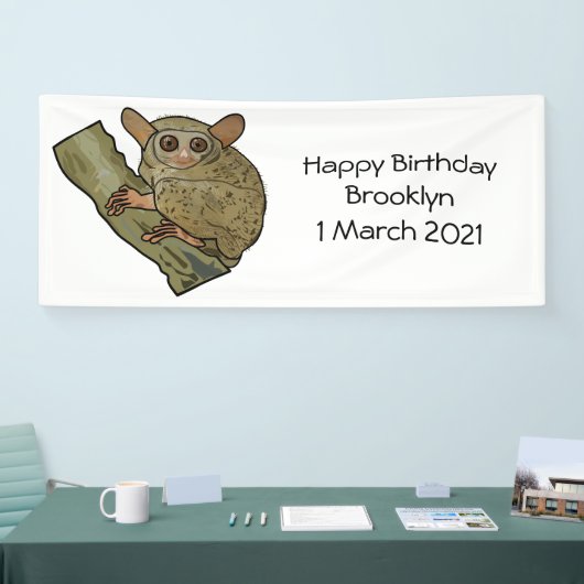 Afbeelding van Tarsier cartoon Spandoek (Beurs)