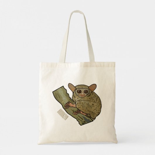 Afbeelding van Tarsier cartoon Tote Bag (Achterkant)