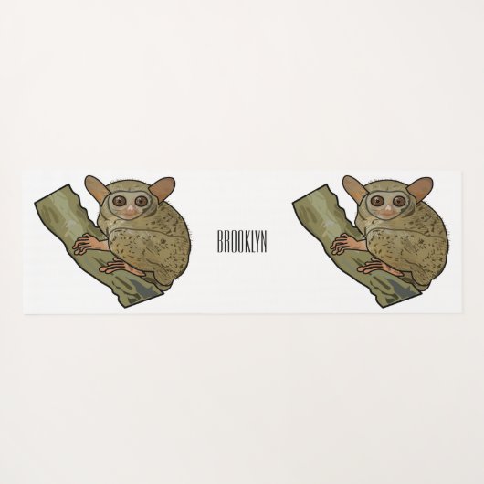 Afbeelding van Tarsier cartoon Yogamat (Achterkant (horizontaal))