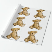 Afbeelding van Teddy Bear voor matte-wikkelpapier Cadeaupapier (Uitgerold)