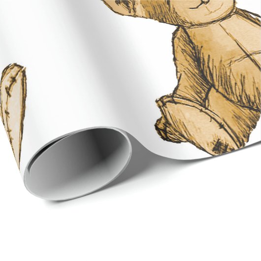 Afbeelding van Teddy Bear voor matte-wikkelpapier Cadeaupapier (Rol Hoek)