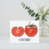 Afbeelding van tomatencartoon briefkaart (Staand voorkant)