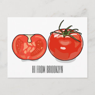 Afbeelding van tomatencartoon briefkaart