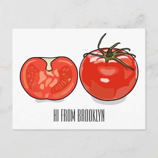 Afbeelding van tomatencartoon briefkaart (Voorkant)