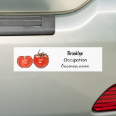 Afbeelding van tomatencartoon bumpersticker (Op auto)