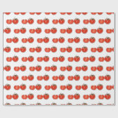 Afbeelding van tomatencartoon cadeaupapier (Vlak)