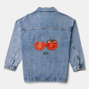 Afbeelding van tomatencartoon denim jacket